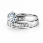 Rhodium-Plated Sterling Silver (Couple Set)-Saleh Sallom