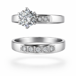 Rhodium-Plated Sterling Silver (Couple Set)-Saleh Sallom
