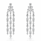 Leaf Elegance American Diamond Jewelry Set Rhodium-Plated Sterling Silver-Saleh Sallom
