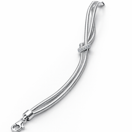 Minimal Elegance American Diamond Jewelry Set Rhodium-Plated Sterling Silver-Saleh Sallom