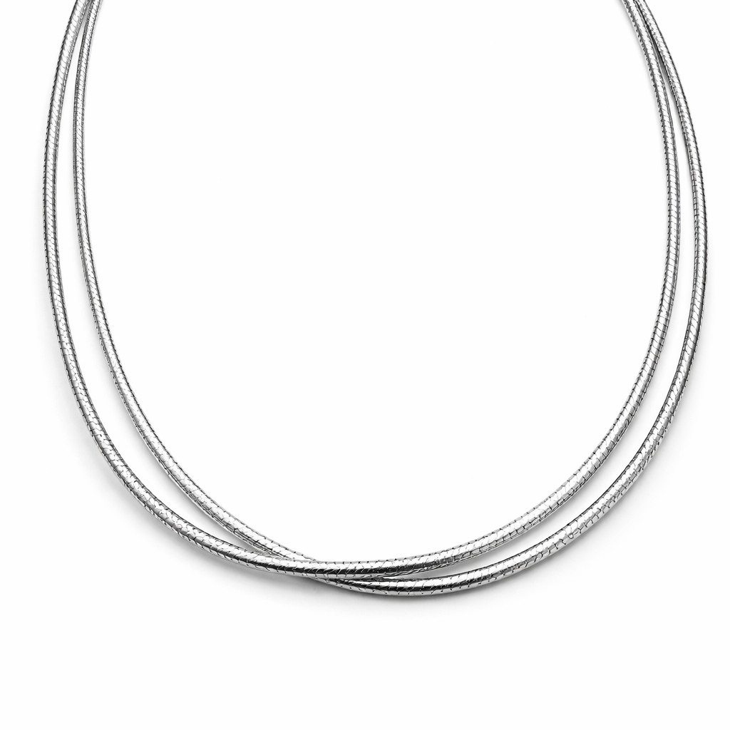 Minimal Elegance American Diamond Jewelry Set Rhodium-Plated Sterling Silver-Saleh Sallom