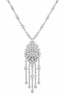 Imperial Cascade American Diamond Jewelry Set Rhodium-Plated Sterling Silver-Saleh Sallom