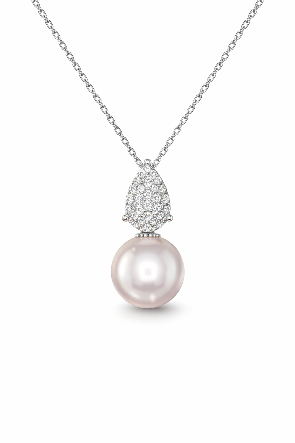 18K White Gold with Natural Diamond Accent-Saleh Sallom