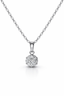 18K White Gold Natural Diamond Cluster Pendant Necklace-Saleh Sallom