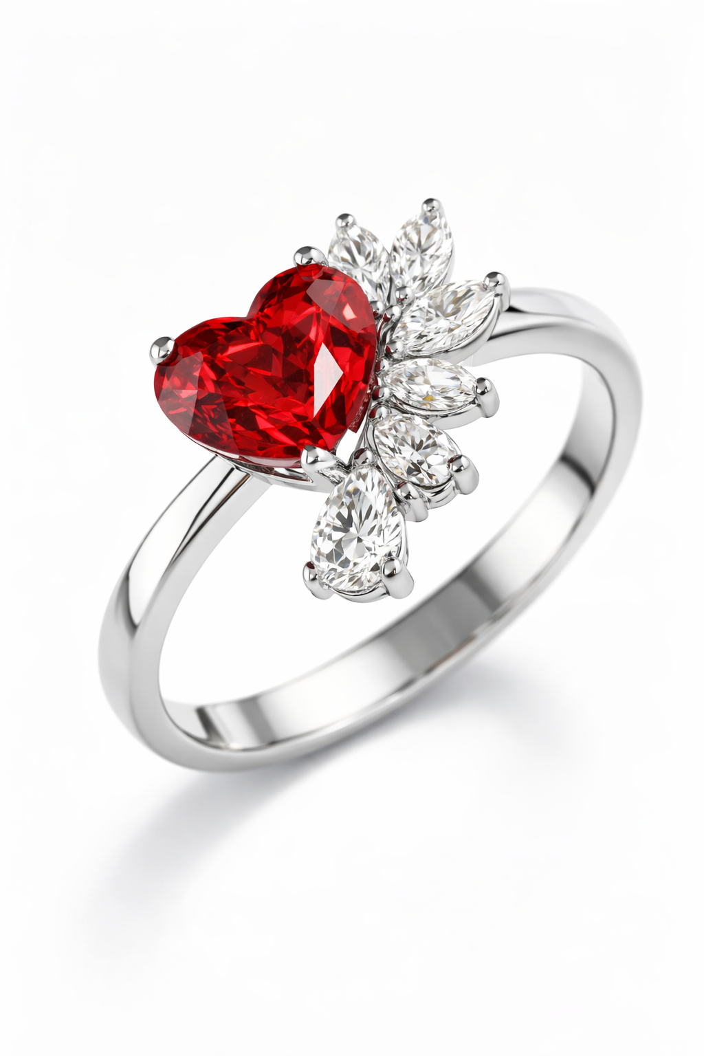 18K White Gold with Natural Diamond Accents-Saleh Sallom