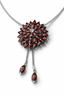 18K White Gold with Natural Garnet & Diamond Accents-Saleh Sallom