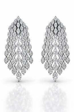 18K White Gold with Natural Diamonds-Saleh Sallom