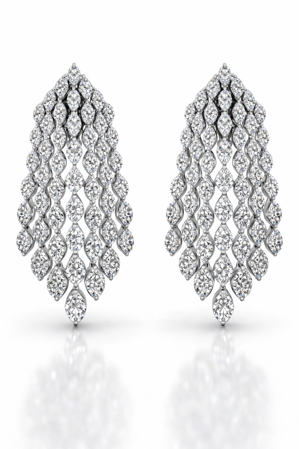 18K White Gold with Natural Diamonds-Saleh Sallom
