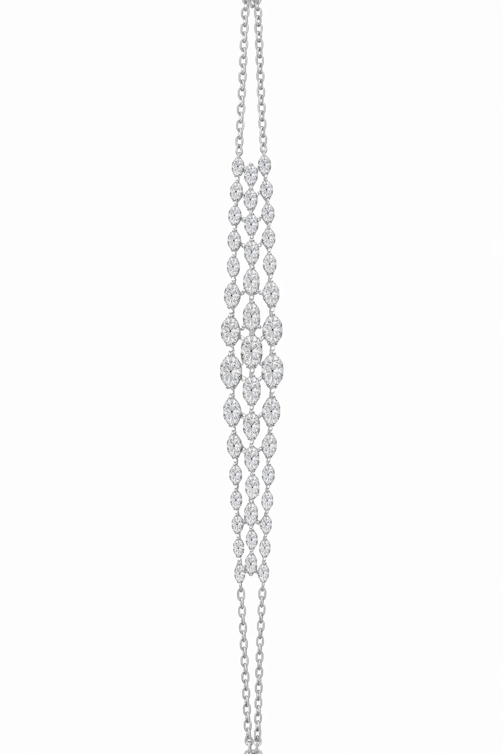 18K White Gold with Natural Diamonds-Saleh Sallom