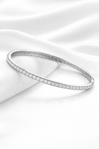 Diamond Line Gold Bangle Bracelet-Saleh Sallom