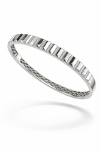 Diamond Bar-Set Bangle Bracelet-Saleh Sallom