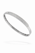 Natural Diamond Gold Bangle Bracelet-Saleh Sallom