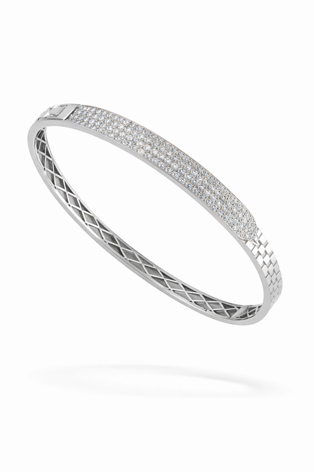 Natural Diamond Gold Bangle Bracelet-Saleh Sallom