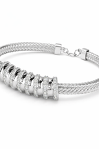 Diamond Coil Link Bracelet-Saleh Sallom