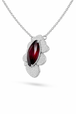 Obsidian Flame Natural Diamond Pendant-Saleh Sallom