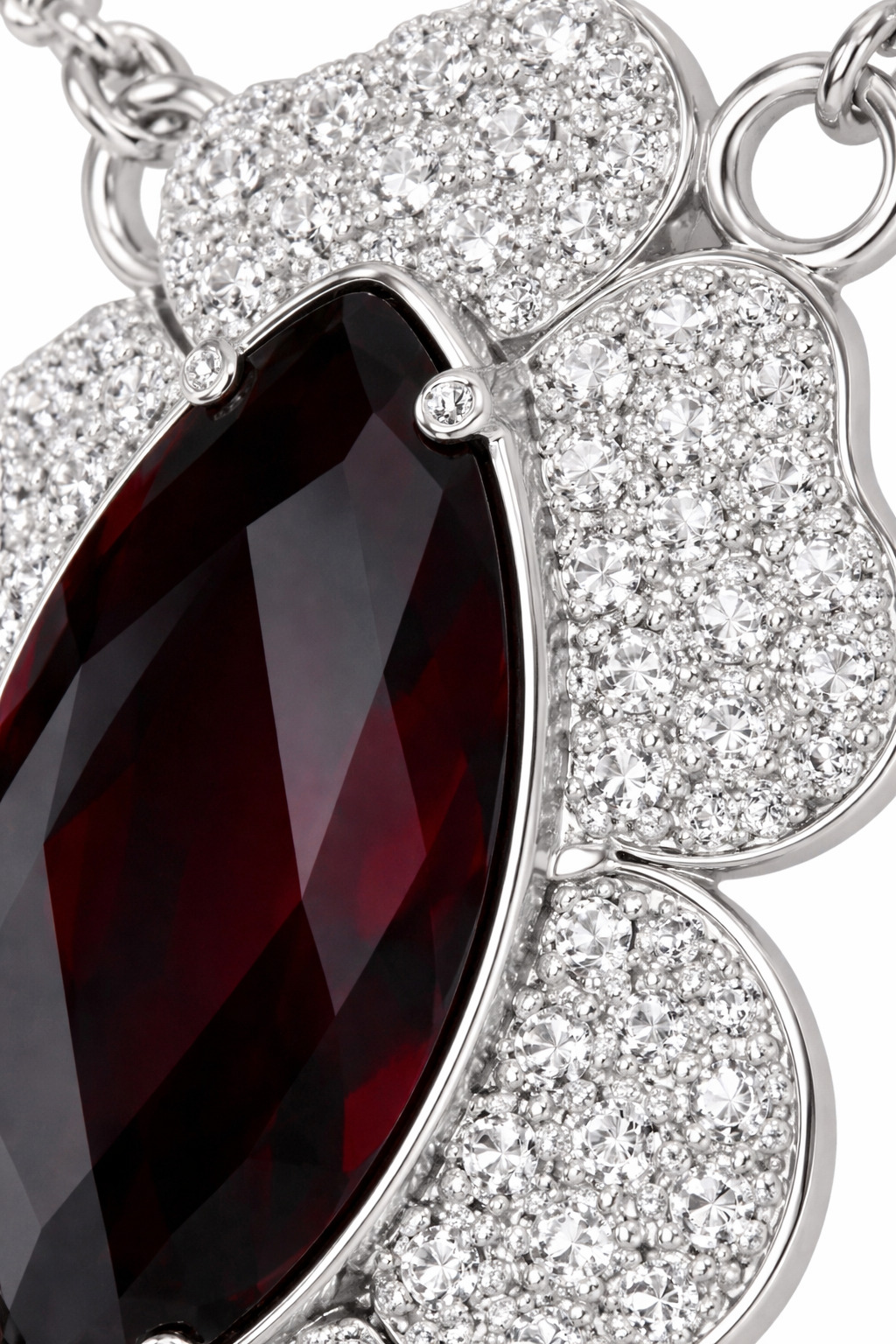 Obsidian Flame Natural Diamond Pendant-Saleh Sallom