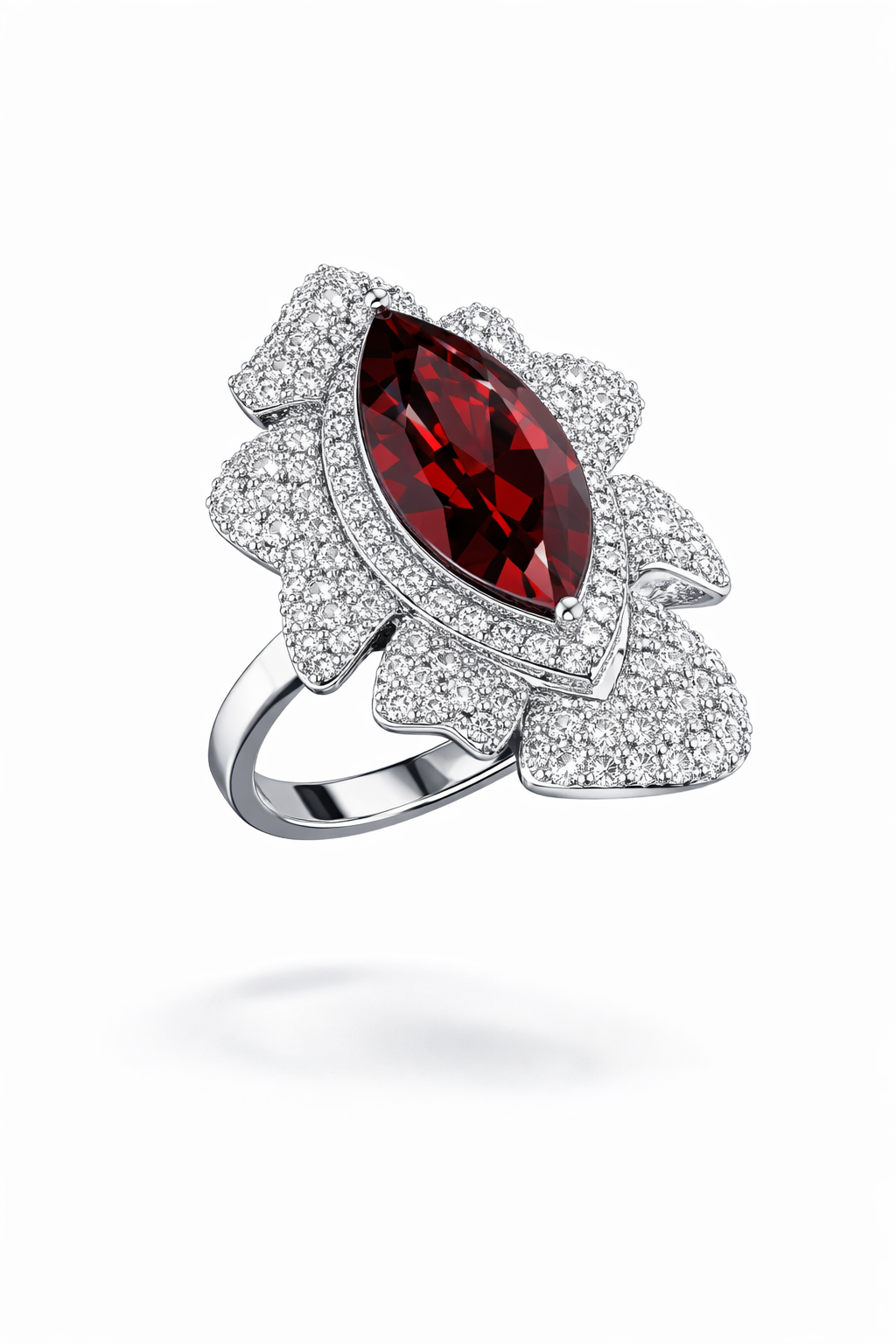 Crimson Marquis Natural Diamond Ring-Saleh Sallom