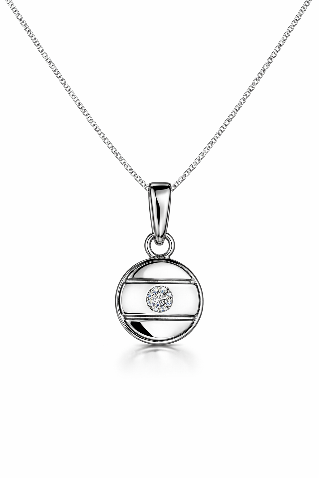 Minimalist Natural Diamond Solitaire Pendant-Saleh Sallom