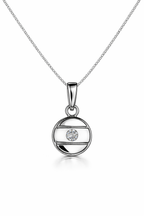 Minimalist Natural Diamond Solitaire Pendant-Saleh Sallom