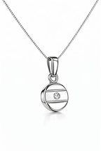 Minimalist Natural Diamond Solitaire Pendant-Saleh Sallom