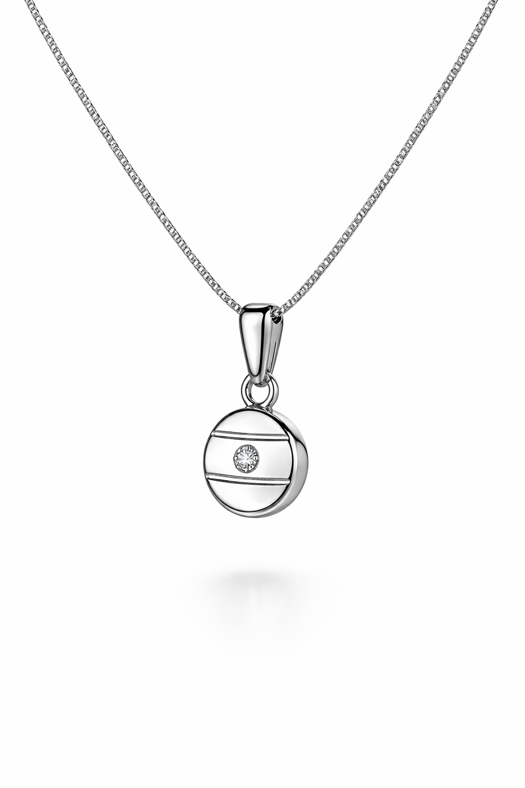 Minimalist Natural Diamond Solitaire Pendant-Saleh Sallom