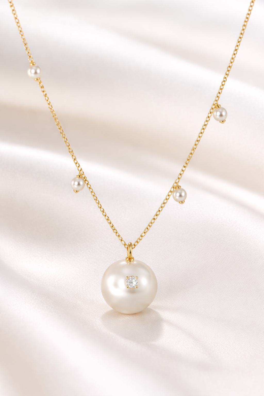 Luminous Pearl Harmony Diamond Necklace-Saleh Sallom