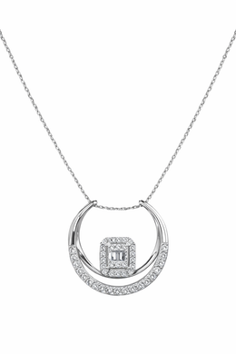 Diamond Pendant Necklace in White Gold – VS–SI Clarity-Saleh Sallom