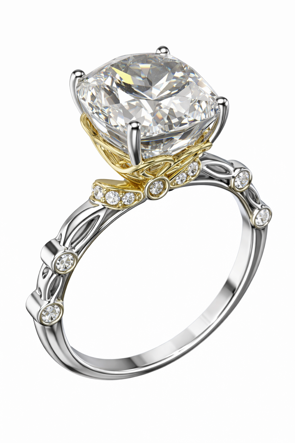 Emerald & Diamond Drop Earrings in 18K Yellow Gold-Saleh Sallom Main image