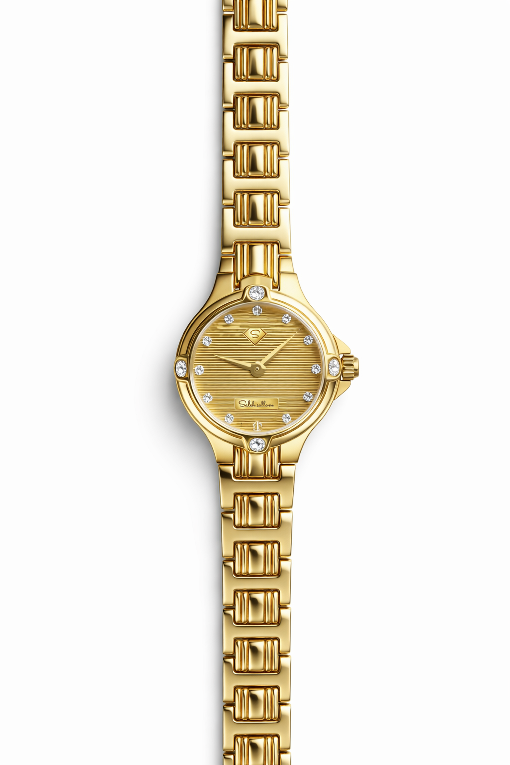 Saleh Sallom 18K Yellow Gold Diamond Watch – 1.50 Carat Natural Diamonds (D Color, VS–SI Clarity)-Saleh Sallom