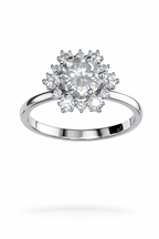 Floral Halo Diamond Ring | 1.01 Carat | VS1 | White Gold | Saleh Sallom-Saleh Sallom