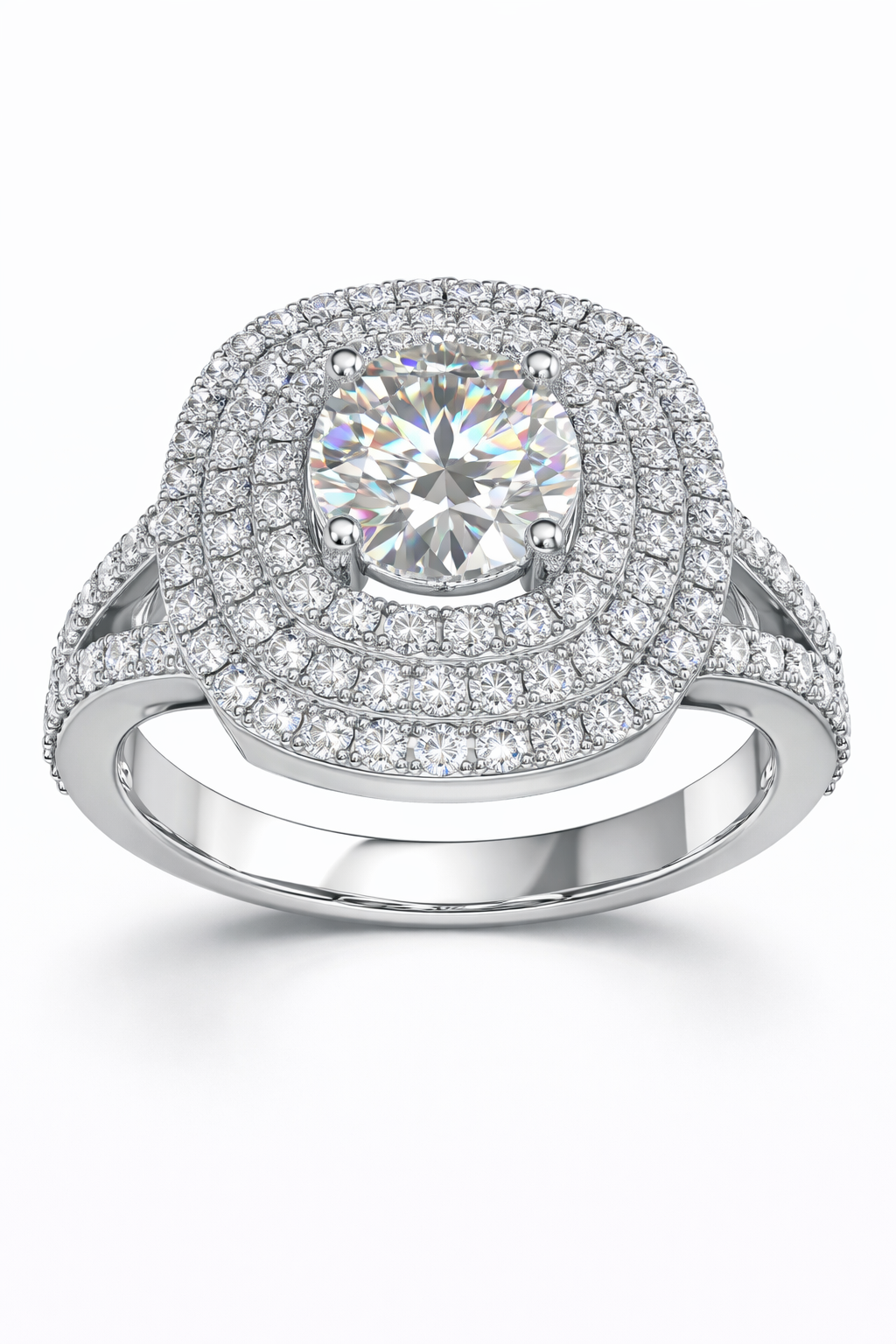 Round Brilliant Halo Diamond Ring | 1.20 Carat | VS1 | White Gold | Saleh Sallom-Saleh Sallom