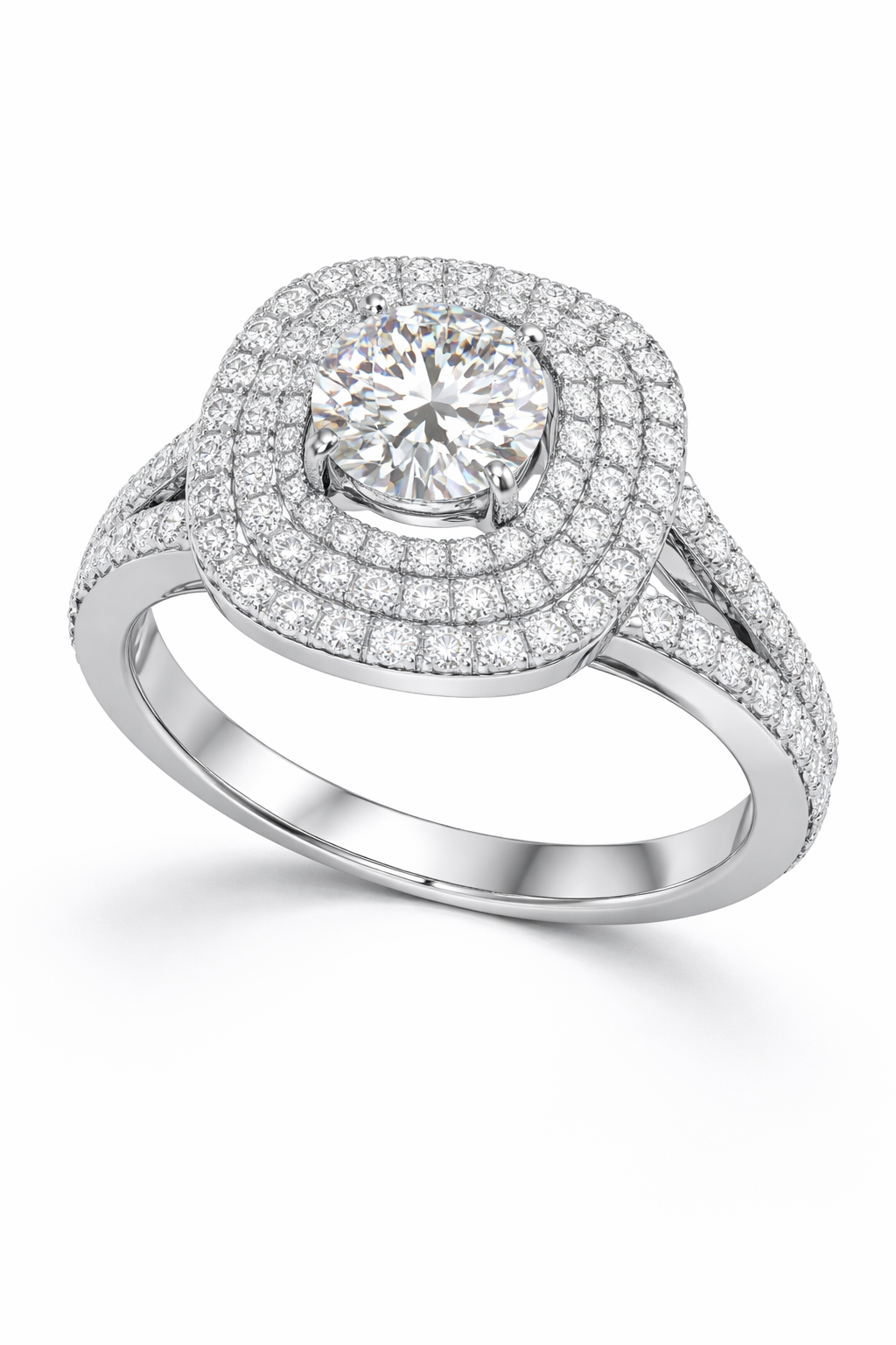 Round Brilliant Halo Diamond Ring | 1.20 Carat | VS1 | White Gold | Saleh Sallom-Saleh Sallom