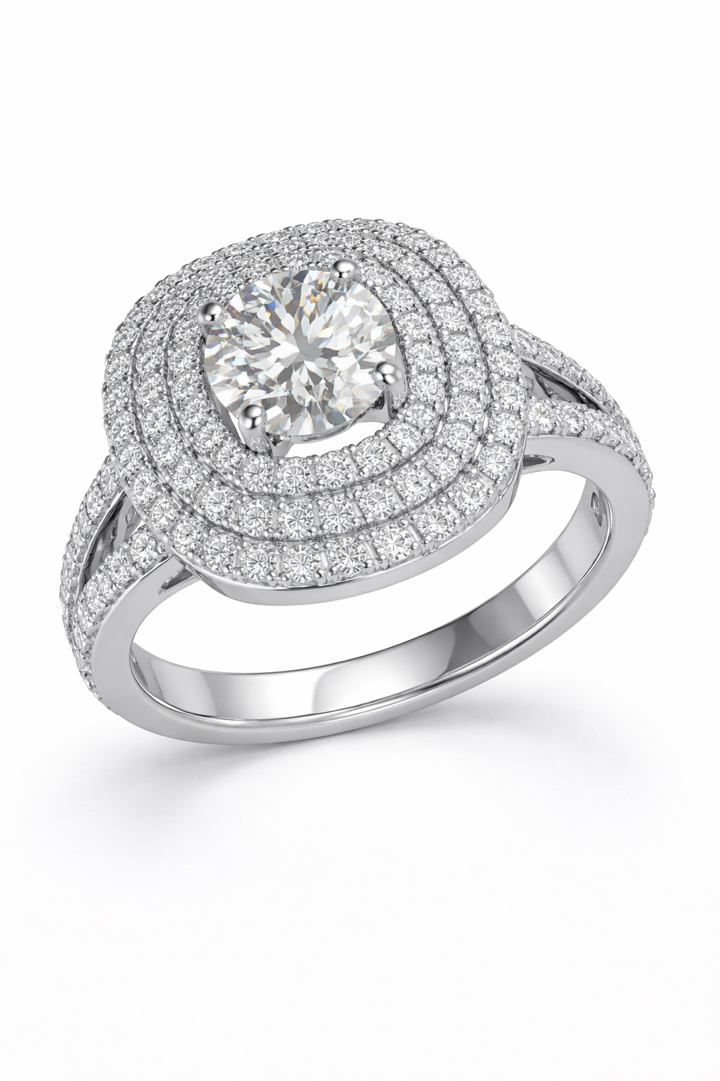 Round Brilliant Halo Diamond Ring | 1.20 Carat | VS1 | White Gold | Saleh Sallom-Saleh Sallom