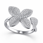 Diamond Floral Butterfly Ring | 1.23 Carat | VS1 | White Gold | Saleh Sallom-Saleh Sallom