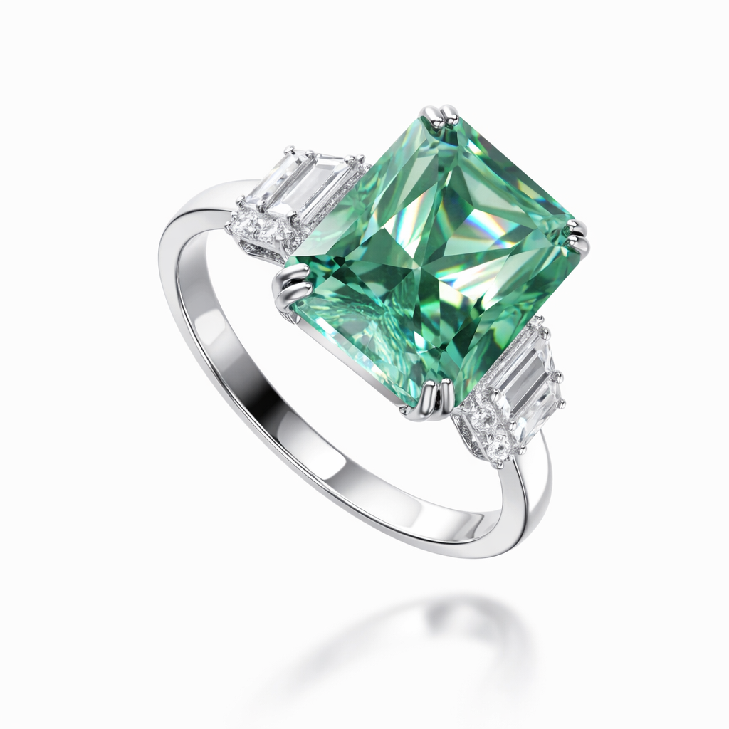 Extraordinary Emerald-Cut Green Diamond Ring | 8.50 Carat | VS1 | White Gold | Saleh Sallom-Saleh Sallom