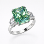 Extraordinary Emerald-Cut Green Diamond Ring | 8.50 Carat | VS1 | White Gold | Saleh Sallom-Saleh Sallom