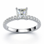 Luxury Princess Cut Diamond Ring with Pavé Band | 1.25 Carat | White Gold | Saleh Sallom-Saleh Sallom