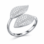 Luxury Marquise Double-Leaf Diamond Ring in White Gold | 1.03 Carat | Modern Open Design | Saleh Sallom-Saleh Sallom