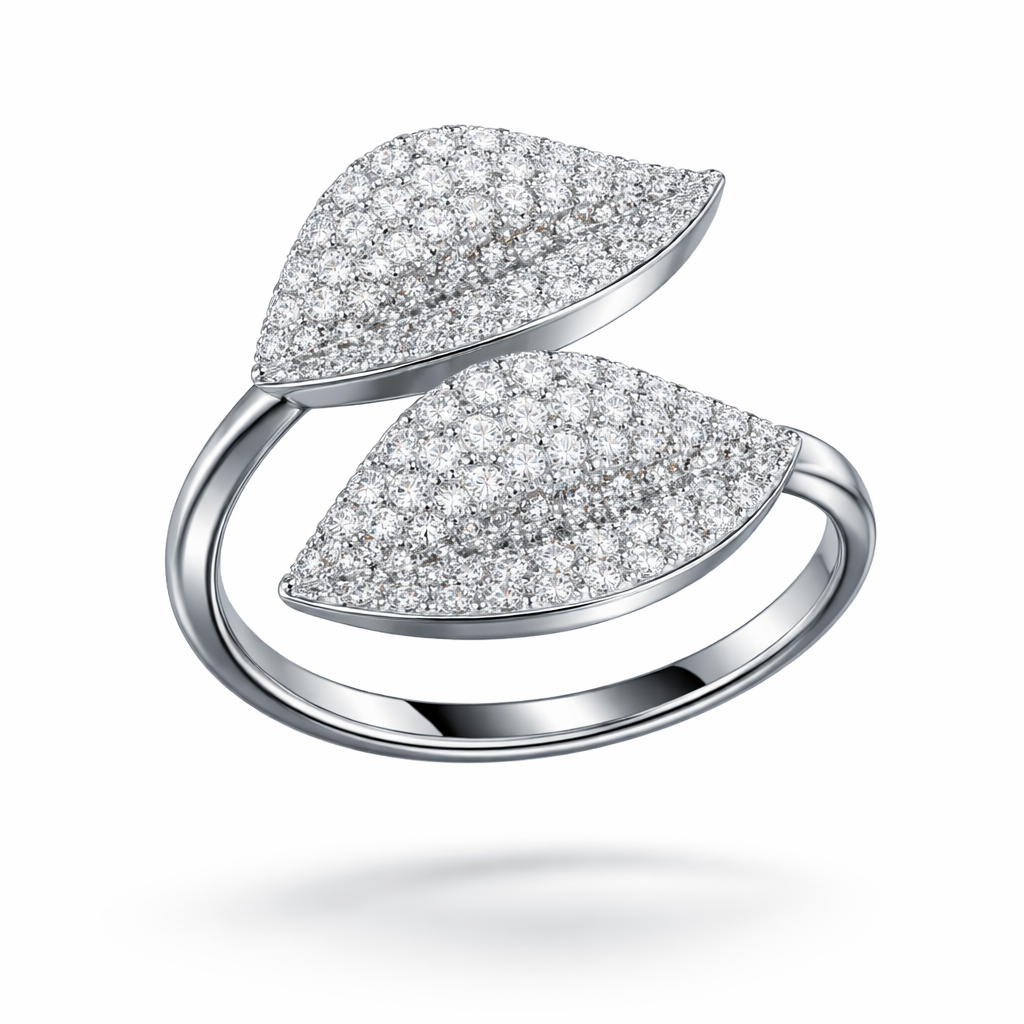 Luxury Marquise Double-Leaf Diamond Ring in White Gold | 1.03 Carat | Modern Open Design | Saleh Sallom-Saleh Sallom