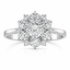 Luxury Floral Cluster Diamond Ring in White Gold | 2.98 Carat | Statement Halo Design | Saleh Sallom-Saleh Sallom