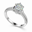 Diamond Bow Solitaire Ring in White Gold | 3.62 Carat | Pavé Split Band | Saleh Sallom-Saleh Sallom