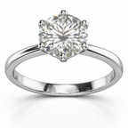 Round Brilliant Solitaire Diamond Ring in White Gold | 4.03 Carat | Six-Prong Setting | Saleh Sallom-Saleh Sallom
