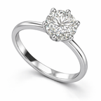 Round Brilliant Solitaire Diamond Ring in White Gold | 4.03 Carat | Six-Prong Setting | Saleh Sallom-Saleh Sallom