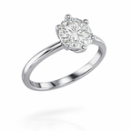 Round Brilliant Solitaire Diamond Ring in White Gold | 4.03 Carat | Six-Prong Setting | Saleh Sallom-Saleh Sallom