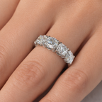 Five Stone Round Diamond Ring in White Gold | 2.50 Carat | VS1 Clarity | Luxury Anniversary Band | Saleh Sallom-Saleh Sallom