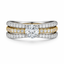 1.70 Carat Lab Diamond Bridal Set in 18K White & Yellow Gold | Two-Tone Luxury Ring | Saleh Sallom-Saleh Sallom