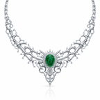 Natural Emerald & Diamond High Jewelry Necklace | 2.97 Ct Diamonds | VS–SI, G–H | Saleh Sallom-Saleh Sallom