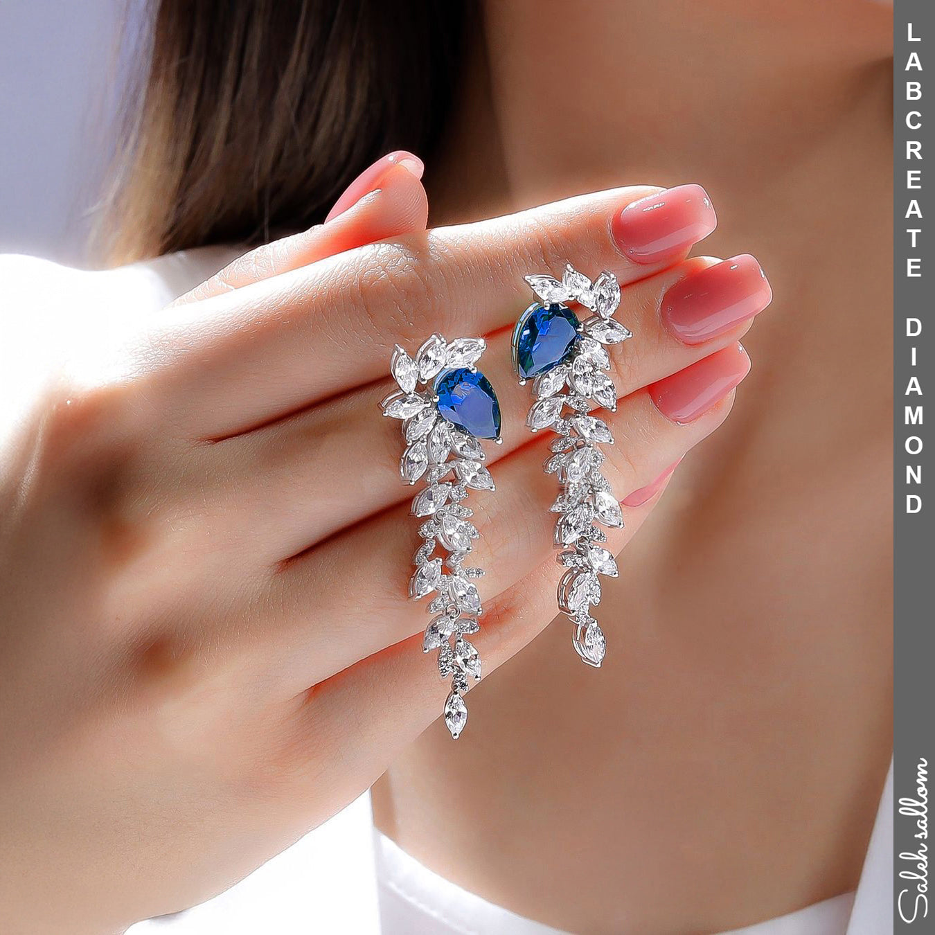 Saleh Sallom | Lab Created Diamond Earring | 3 CT