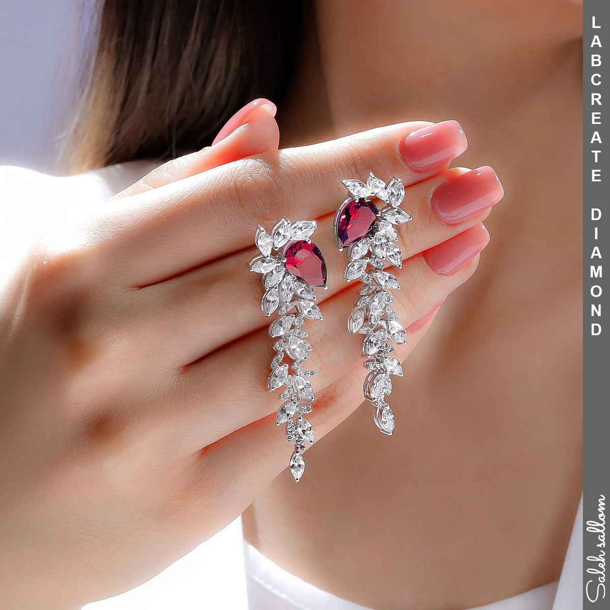 Saleh Sallom | Lab Created Diamond Earring | 3 CT
