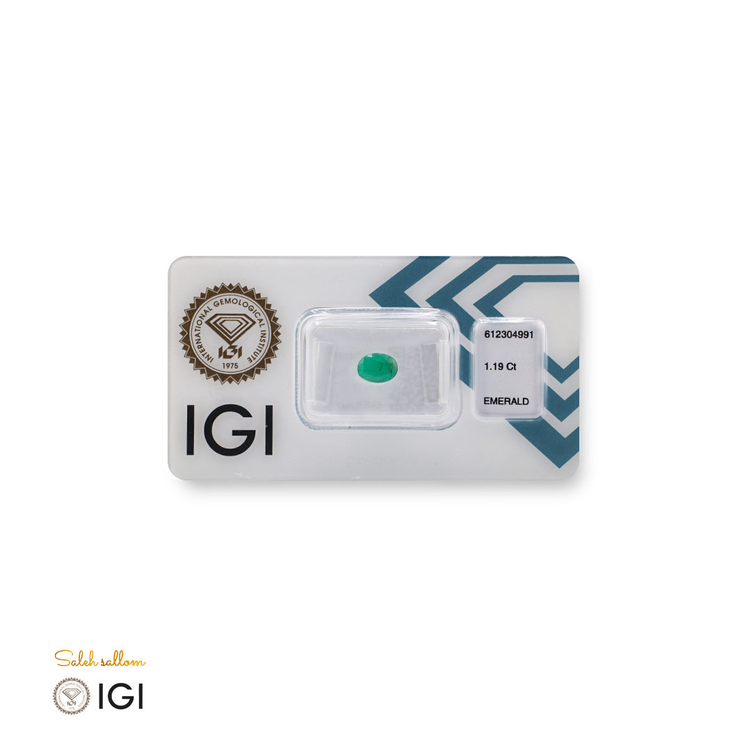 Natural Emerald – Certified by IGI | 1.19 Carats | Report No. 612304991
